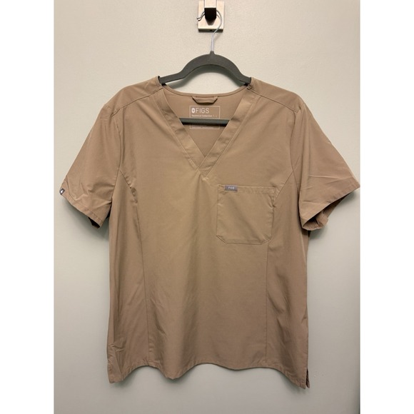 FIGS Scrub Top Women's Large Light Oak Fionlite Catarina W21SW1054 Nurse Medical - Picture 1 of 8